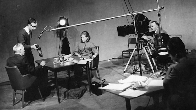 Interview setting with camera and light setup